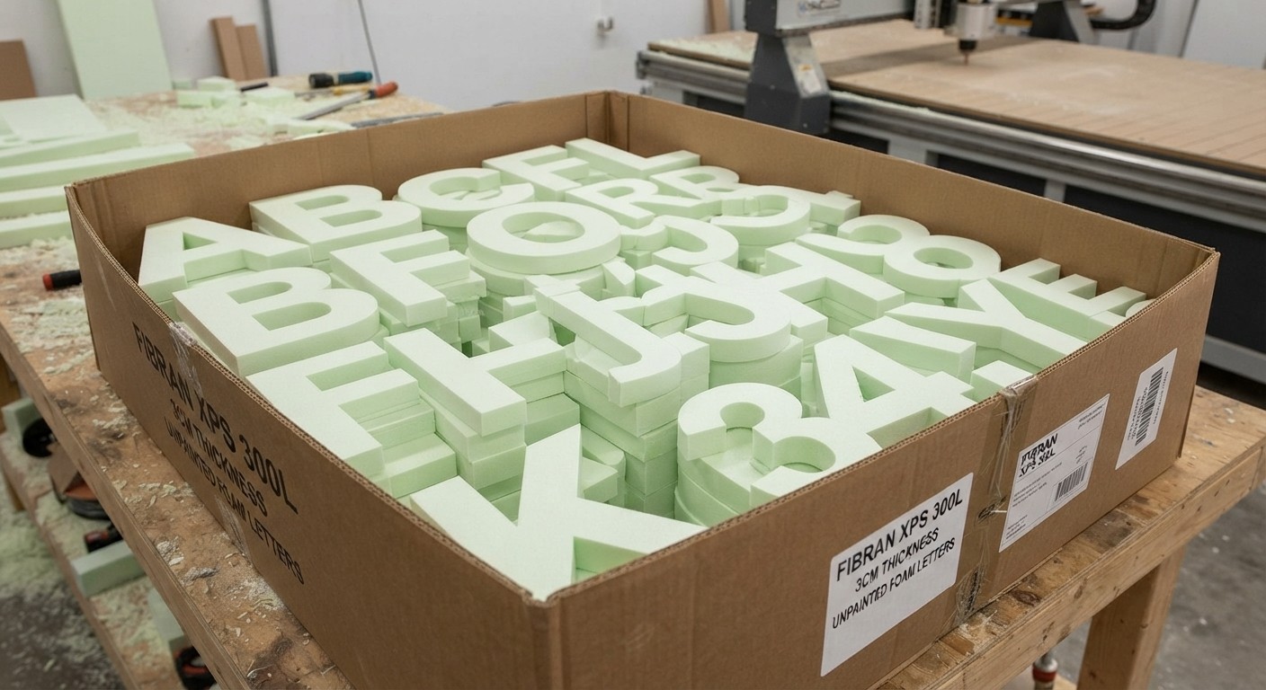 Litere 3D ieftine din polistiren extrudat